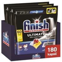 Indaplovių kapsulės Finish Ultimate All in 1 Lemon Sparkle, 180 vnt.