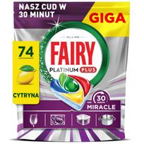 Indaplovių kapsulės Fairy Platinum Plus Lemon, 74 vnt.
