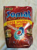 Indaplovės kapsulės SOMAT Excellence 4in1, 2 x 47 vnt., 1701,4 g, Vokietija