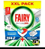 Indaplovių kapsulės Fairy Platinium Plus, 59 vnt., Deep Clean Technology