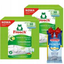 Indaplovės tabletės Frosch All-in-1 su laimu, 100 vnt. + servetėlės dovanų