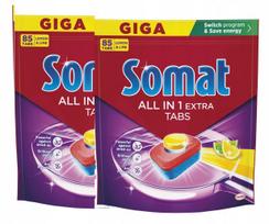 Indaplovių tabletės Somat All in One Extra su citrina, 85 vnt.