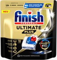 Indaplovių kapsulės Finish Ultimate Plus All in 1, 18 vnt.