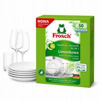 Indaplovių tabletės Frosch Lime All in 1, 50 vnt., nuriebalinamosios, blizgesio efektas