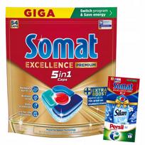 Indaplovių tabletės Somat Tabs Excellence 5in1, 54 vnt. + dovana
