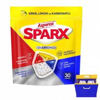 Indaplovės kapsulės Asperox Sparx Diamond su actu, citrina ir soda, 30 vnt.
