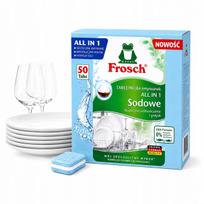 Indaplovių tabletės Frosch Soda All in 1, 50 vnt., riebalus šalinančios, suteikiančios blizgesio