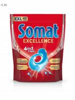 Indaplovių kapsulės Somat Excellence 4in1, 47 vnt., XXL pakuotė