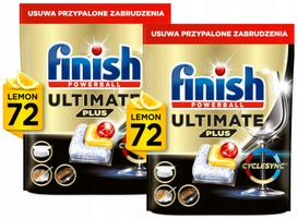 Indaplovių kapsulės Finish Powerball Ultimate Plus Lemon, 144 vnt. (2 x 72)