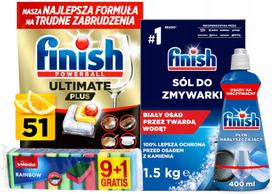 Indaplovių priemonių rinkinys Finish Ultimate Plus kapsulės ir MEGA priedai