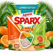 Indaplovių kapsulės Asperox Sparx Summer Edition, tropinių vaisių kvapo, 60 vnt.