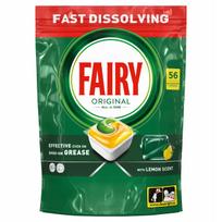 Indaplovių kapsulės Fairy All in One su citrina, 56 vnt.