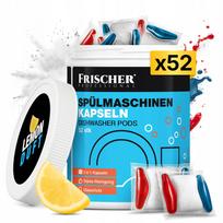 Indaplovės kapsulės FRISCHER Professional 3in1, 52 vnt., citrinų kvapo