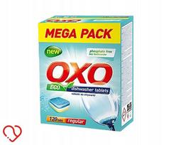 Indaplovių tabletės be fosfatų OXO ECO, 120 vnt.