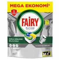 Indaplovių kapsulės FAIRY Platinum All in One, citrinų kvapo, 72 vnt.
