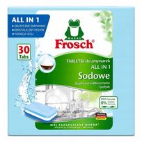 Indaplovių tabletės FROSCH Organic Soda, 30 vnt., All in 1