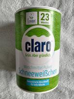 Skalbimo milteliai CLARO Schneeweisschen, 23 skalbimams, 650 g, Vokietija