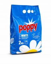 Skalbimo milteliai Poppy White, 2 kg, baltiems audiniams, 22 skalbimams