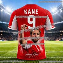 Harry Kane 3D spausdintas superžvaigždės futbolo marškinėliai, greitai džiūstantis, kvėpuojantis sportinis marškinėlis aktyviems vaikams, vyrams ir futbolo gerbėjams 160 red