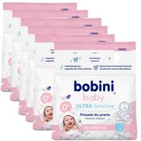 Skalbimo milteliai vaikų spalvotiems drabužiams BOBINI, hipoalerginiai, 6 vnt., 114 skalbimų