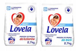 Kūdikių skalbimo milteliai Lovela Baby, spalvotiems drabužiams, hipoalerginiai, 2 x 2 kg