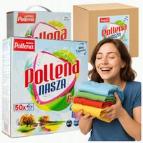 Skalbimo milteliai spalvotiems drabužiams POLLENA, 3,25 kg, 50 skalbimų, 6 vnt. dėžutė