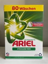 Skalbimo milteliai Ariel, baltiems drabužiams, 5,2 kg, 80 skalbimų, pagaminta Vokietijoje