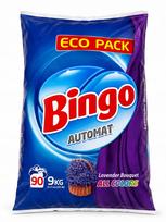 Skalbimo milteliai Bingo, levandų kvapas, 9 kg, 90 skalbimų