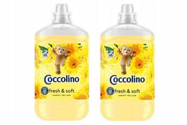 Skalbinių minkštiklis Coccolino Fresh&Soft Happy Yellow, 2 x 1,7 l, 136 skalbimų