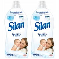 Skalbinių skalavimo skystis SILAN Sensitive & Baby, alergiškiems, 2 x 1,672 l, 152 skalbimai