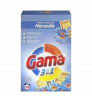 Skalbimo milteliai Gama 3-in-1 su Marselio muilu, 3,8 kg, 70 skalbimų