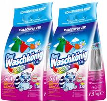 Skalbimo milteliai spalvotiems skalbiniams Der Waschkonig, 2 x 7,2 kg komplektas