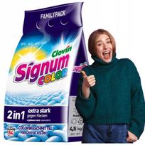 Skalbimo milteliai spalvotiems drabužiams Signum, 4,5 kg, 2in1, Clovin Family Pack