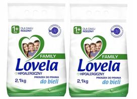 Skalbimo milteliai Lovela Family, baltiems drabužiams, hipoalerginiai, 2 x 2,1 kg, 28 skalbimai