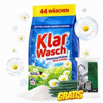 Skalbimo milteliai Klar Wasch Universal, 3 kg, 44 skalbimai, gaivių kvapų