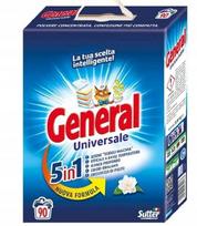 Skalbimo milteliai GENERAL PULVER UNIVERSALE, 5 kg, 90 skalbimų, Italija