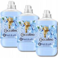 Audinių minkštiklis COCCOLINO Blue Splash, 3 x 1,7 l, 204 skalbimams
