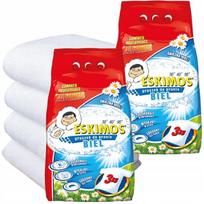 Skalbimo milteliai Eskimos White su dėmių valikliu, 2 x 3 kg, 2 x 60 skalbimų