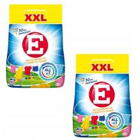 Skalbimo milteliai E Color, 2 x 3 kg, 120 skalbimų