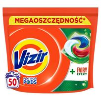 Skalbimo kapsulės Vizir Platinum Pods su Fairy Effect, universalios, 50 skalbimų