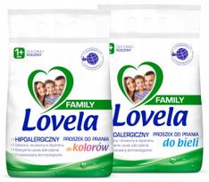 Skalbimo milteliai Lovela Family baltai ir spalvotai vilnai, 2 x 2,1 kg, 56 skalbimai