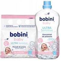 Skalbimo milteliai spalvotiems drabužiams BOBINI, hipoalerginiai, 1,425 kg + skalbimo koncentratas, 1,8 l