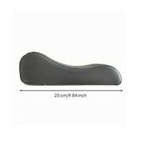 S-Shaped Pilates Pillow PU Leather Pilates Pillow Sports Accessory Contoured Workout Gear Waterproof White gray