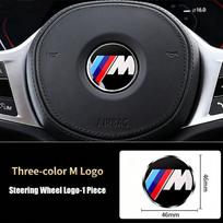 1Pcs 46mm Car Steering Wheel Decoration Badge Sticker Logo Accessories For BMW E46 E90 E60 F30 F10 E39 E36 E87 F20 E90 E70 G30 gray