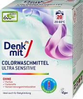 Skalbimo milteliai jautriai odai DENKMIT Ultra Sensitive, spalvotiems audiniams, 1,35 kg, 20 skalbimų, Vokietija