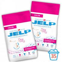 Skalbimo milteliai jautriai odai spalvotiems, 2 x 2,1 kg, iki 70 skalbimų, JELP