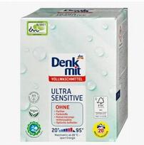 Skalbimo milteliai jautriai odai DENKMIT Ultra Sensitive White, 20 skalbimų
