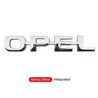 ABS Galinės bagažinės emblema Automobilio raidės Logotipas Sparno šoninės lipdukai Opel Astra Insignia Mokka Zafira Corsa Vectra Antara Meriva white