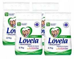 Skalbimo milteliai spalvotiems drabužiams Lovela Family, hipoalerginiai, 4 x 2,1 kg, 112 skalbimų