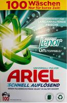 Skalbyklės milteliai Ariel Touch of Lenor, 6 kg, 100 skalbimų